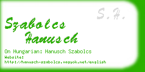 szabolcs hanusch business card